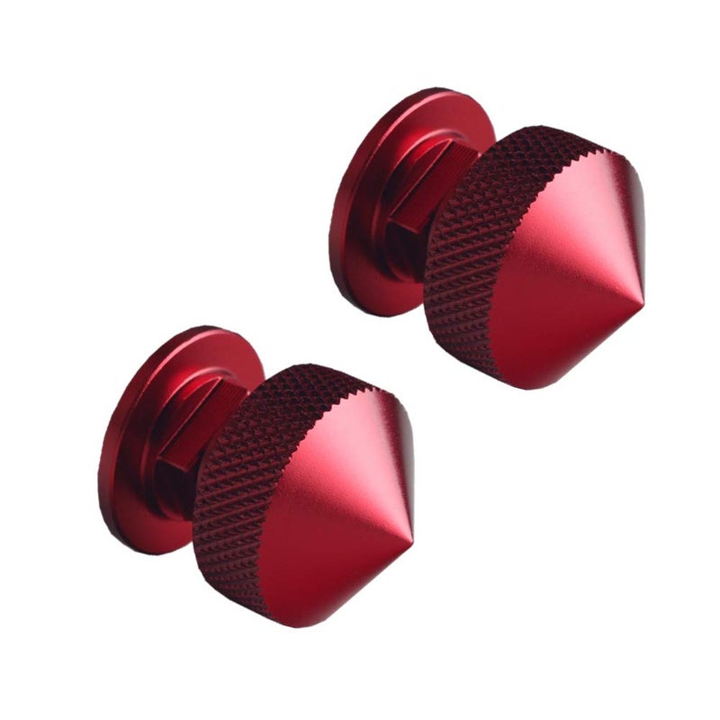 JGR 1 Pair Welding Hood (Pipeliner) Fasteners Aluminum (Spiked-Red) - Image 1